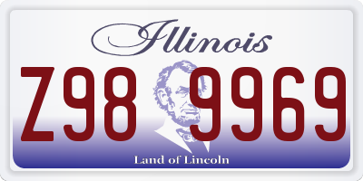 IL license plate Z989969