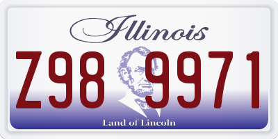 IL license plate Z989971