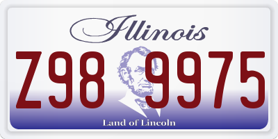 IL license plate Z989975