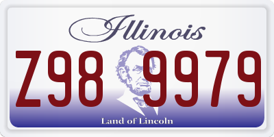 IL license plate Z989979