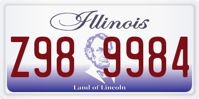 IL license plate Z989984