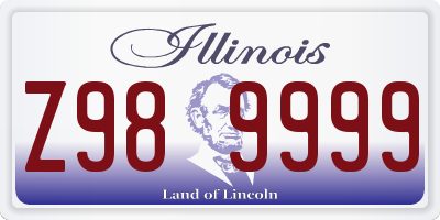 IL license plate Z989999