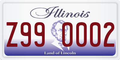 IL license plate Z990002