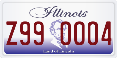 IL license plate Z990004