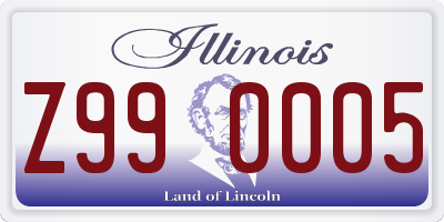 IL license plate Z990005