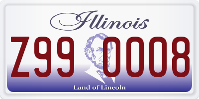 IL license plate Z990008