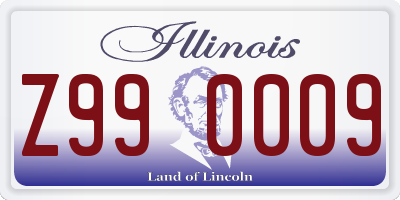 IL license plate Z990009