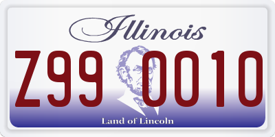 IL license plate Z990010