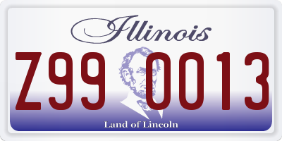 IL license plate Z990013