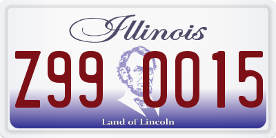 IL license plate Z990015