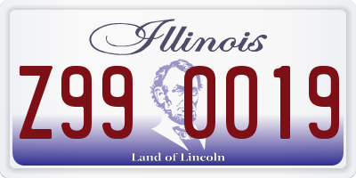 IL license plate Z990019