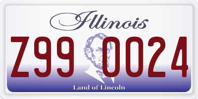 IL license plate Z990024