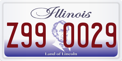 IL license plate Z990029