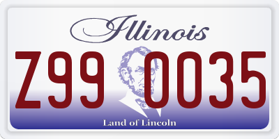 IL license plate Z990035