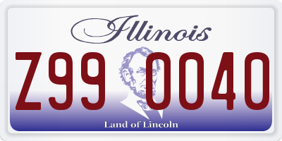 IL license plate Z990040