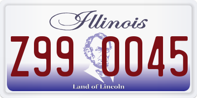 IL license plate Z990045