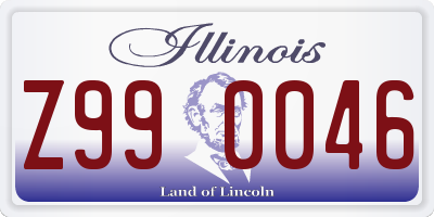 IL license plate Z990046