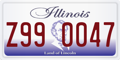 IL license plate Z990047