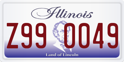 IL license plate Z990049