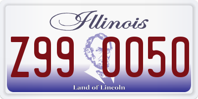 IL license plate Z990050