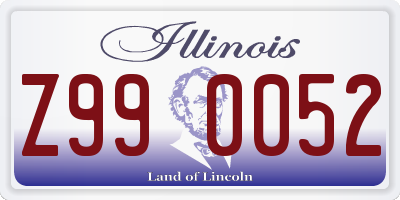 IL license plate Z990052