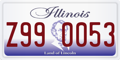 IL license plate Z990053