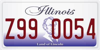 IL license plate Z990054