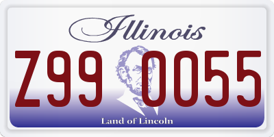 IL license plate Z990055