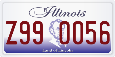 IL license plate Z990056