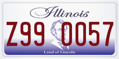 IL license plate Z990057