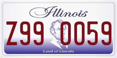 IL license plate Z990059