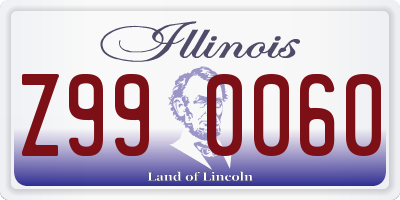 IL license plate Z990060