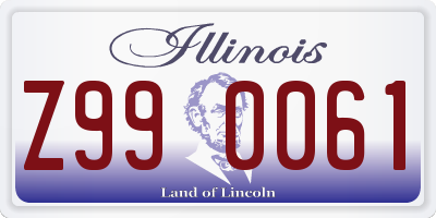 IL license plate Z990061