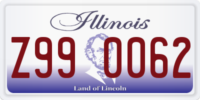 IL license plate Z990062