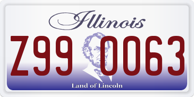 IL license plate Z990063