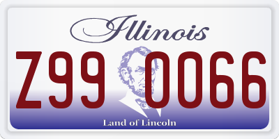 IL license plate Z990066