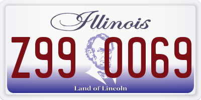 IL license plate Z990069