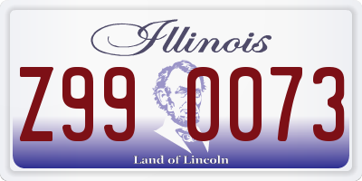 IL license plate Z990073