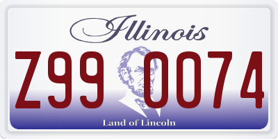 IL license plate Z990074