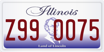 IL license plate Z990075