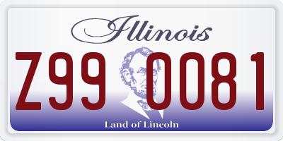 IL license plate Z990081