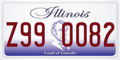 IL license plate Z990082