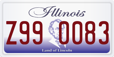 IL license plate Z990083