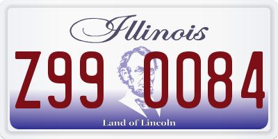 IL license plate Z990084