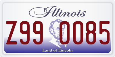 IL license plate Z990085