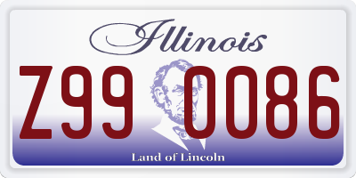 IL license plate Z990086