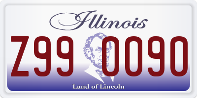 IL license plate Z990090