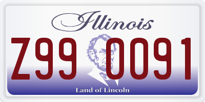 IL license plate Z990091