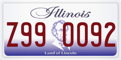 IL license plate Z990092