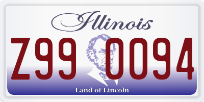 IL license plate Z990094